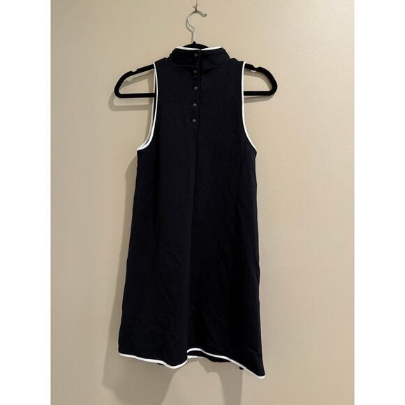 Maeve Sleeveless Black Mock Neck Mini Shirt Dress XS Petite XSP - Picture 6 of 8